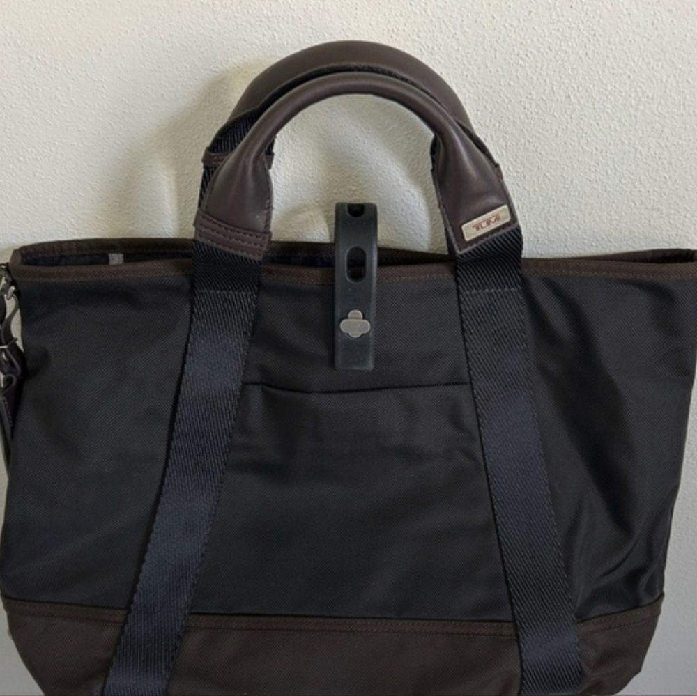 Tumi Ballistic Nylon and Leather Unisex Travel Tote Bag
